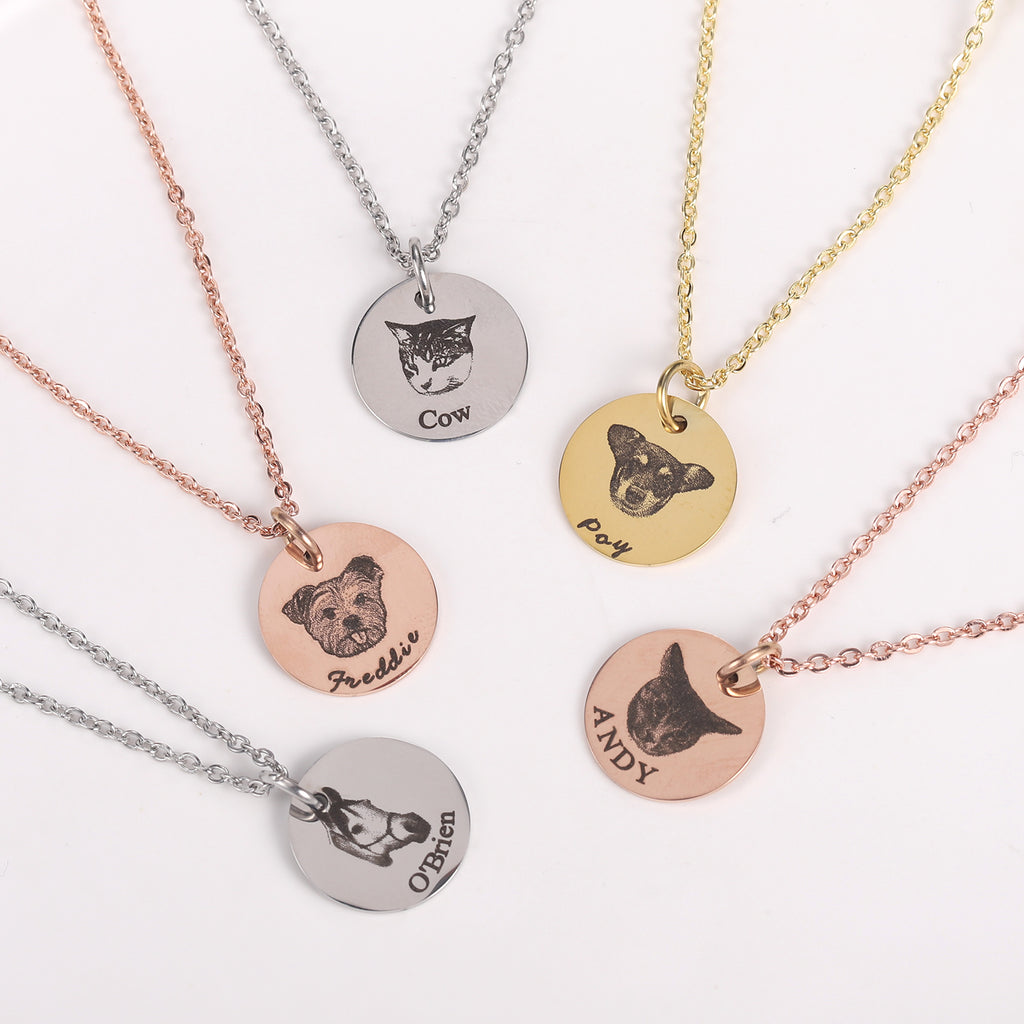 Custom engraved outlet pet necklace